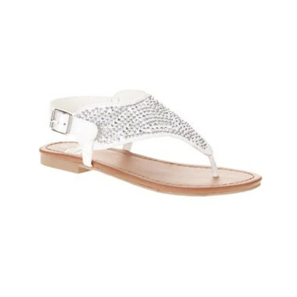 Faded Glory Girls Youth Rhinestone Thong Sandal